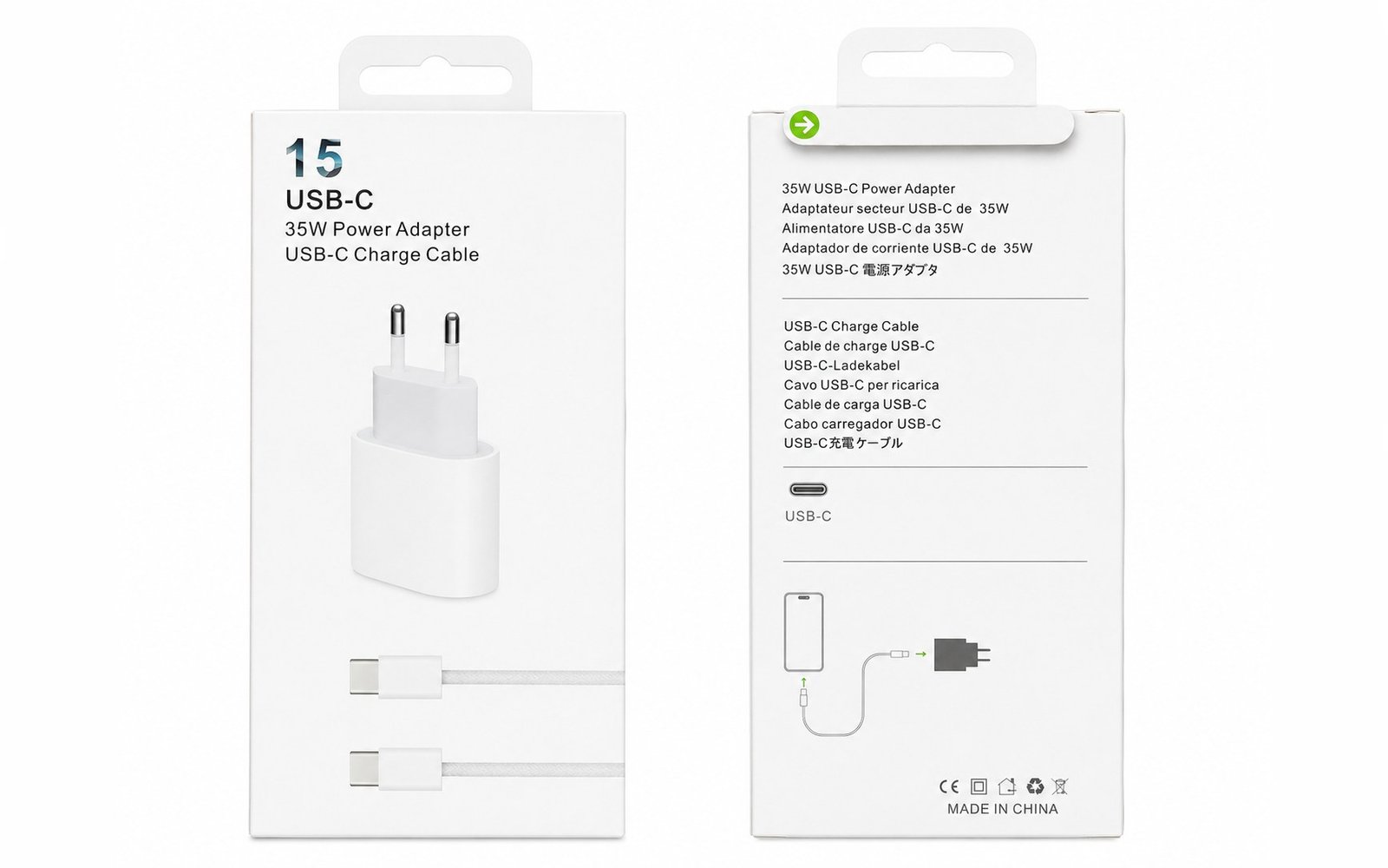 محول طاقة USB-C آيفون 15 35 واط
