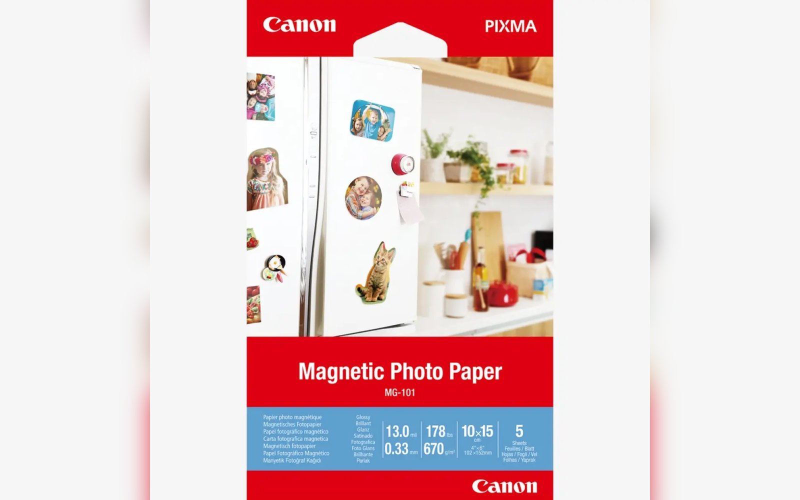 canon magnetic paper, size: 10x15, 5 sheets