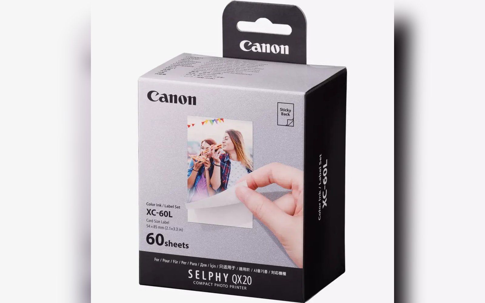 Canon XC-60L Instant Photo Ink and Paper Set (54 x 85 mm) – High quality, vibrant, long-lasting colors – Ideal for compatible Canon printers – Contains 60 sheets for precise, professional-quality photo printing for home and special occasions