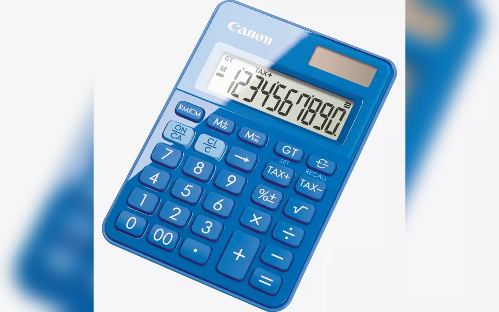 Canon LS-100KB Desktop Calculator Blue 10-Digit Solar Powered 6992C001AA