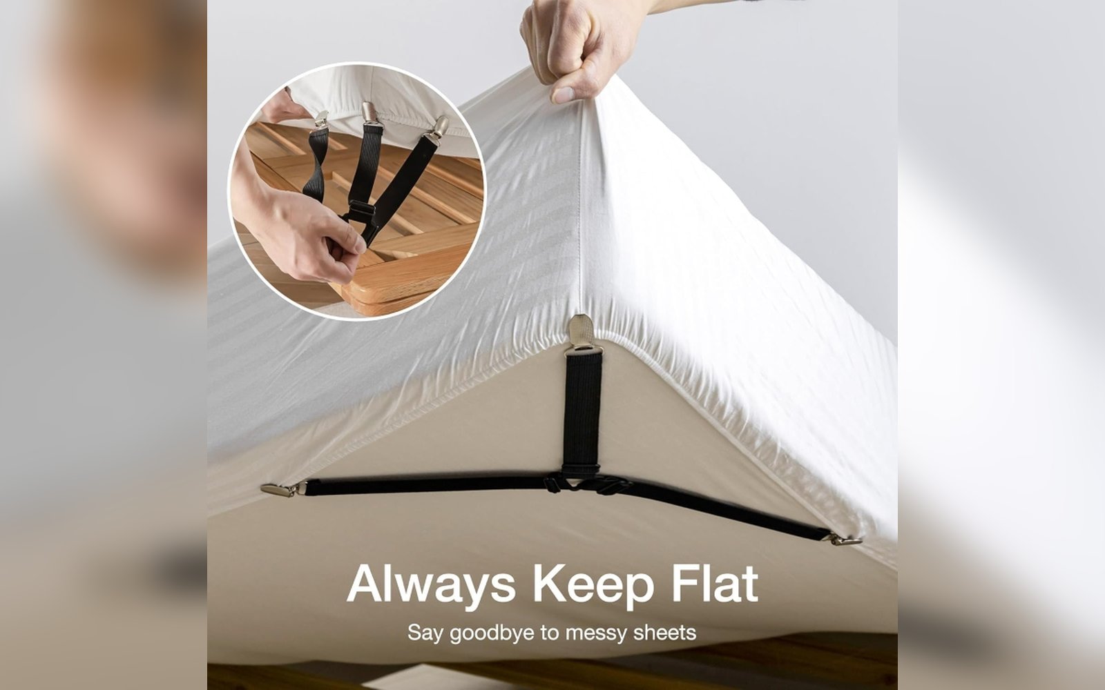 أشرطة تثبيت ملائة السرير