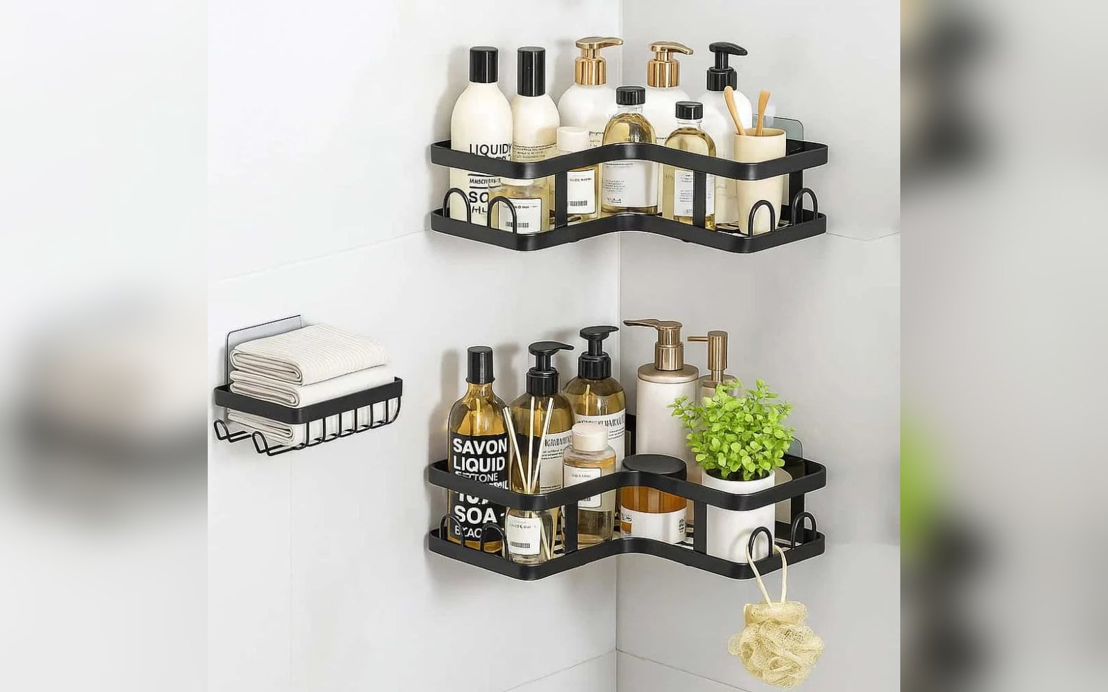 رف زاوية للحمام