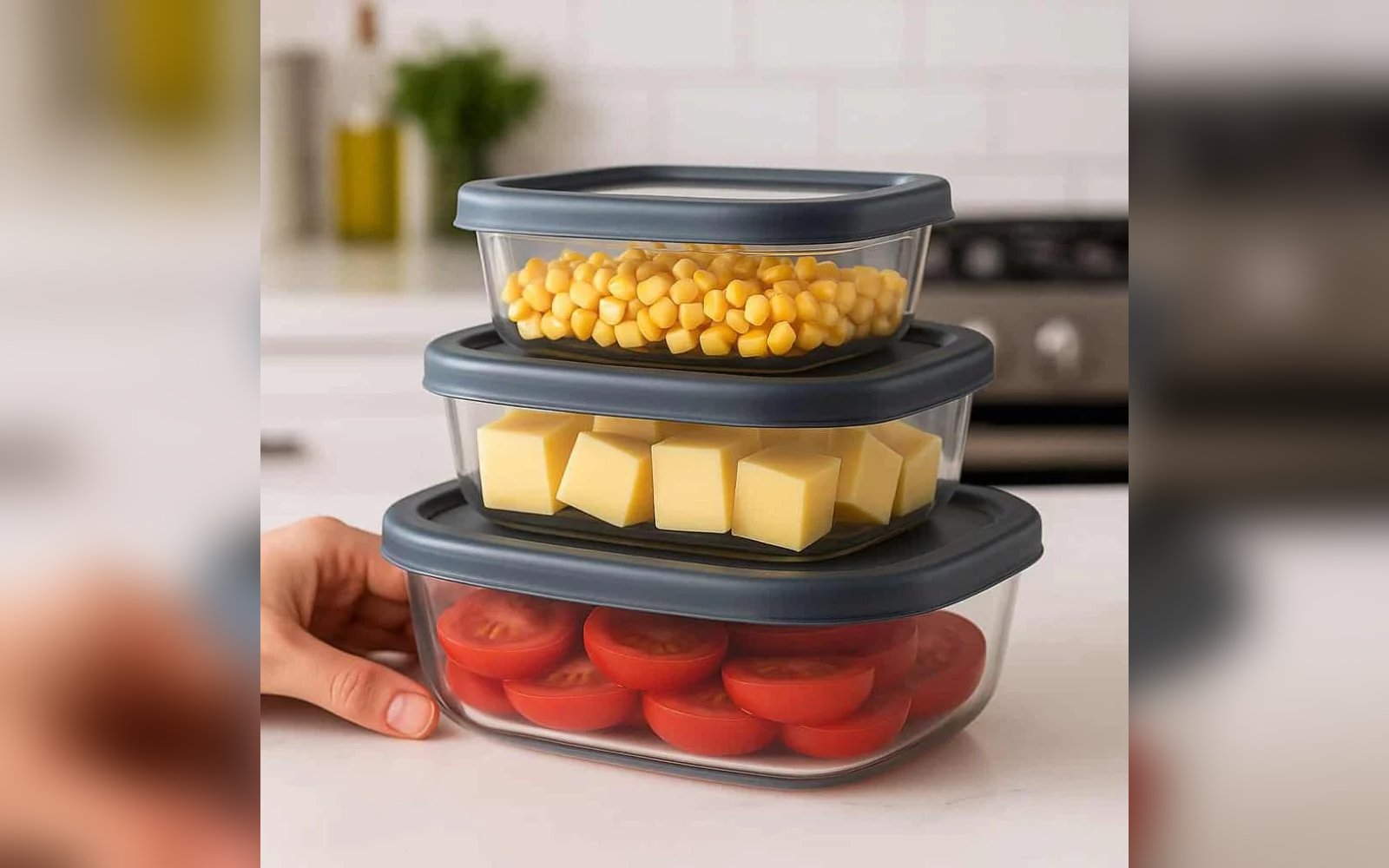 علب حفظ طعام زجاجية