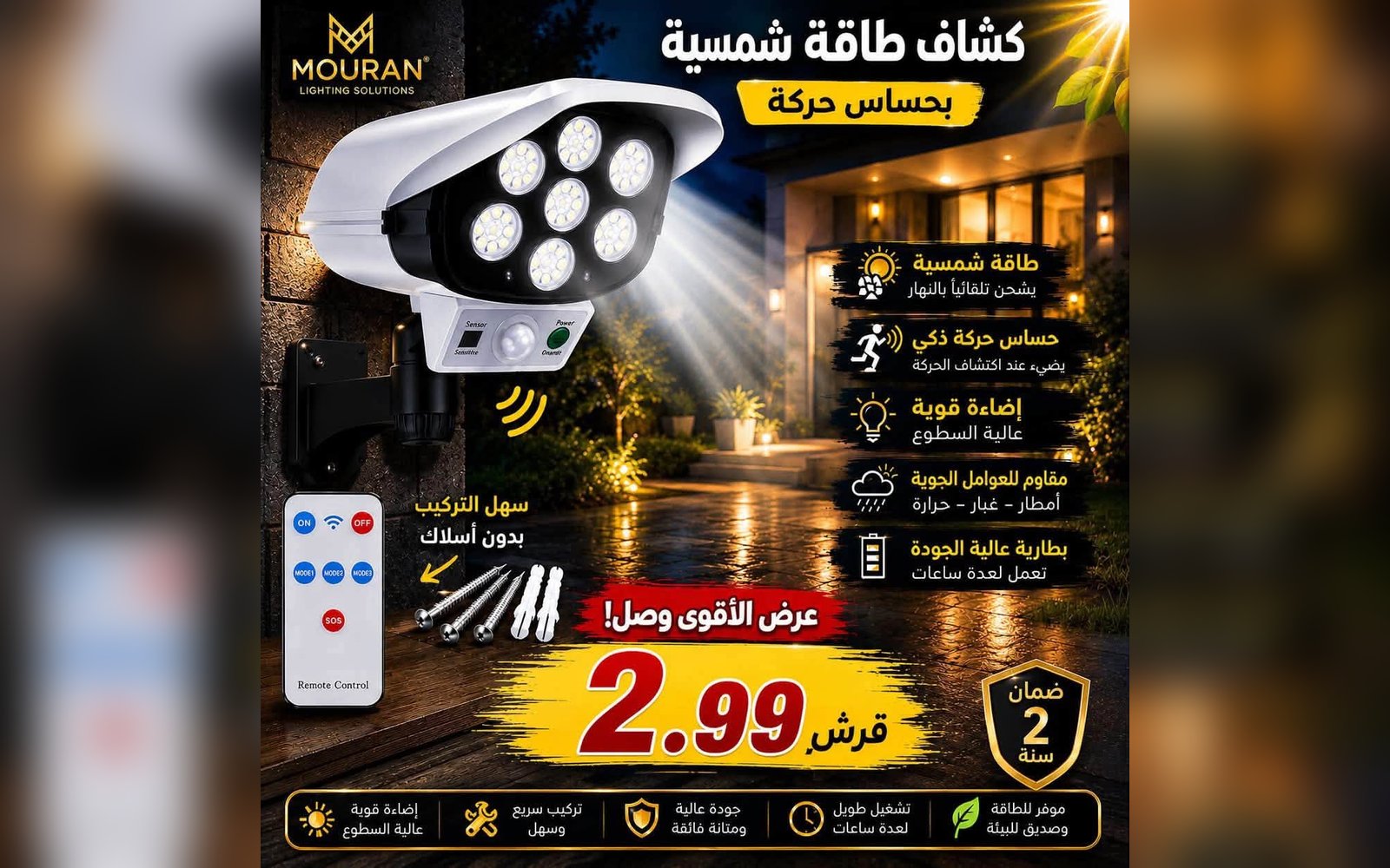 كشاف طاقه شمسيه