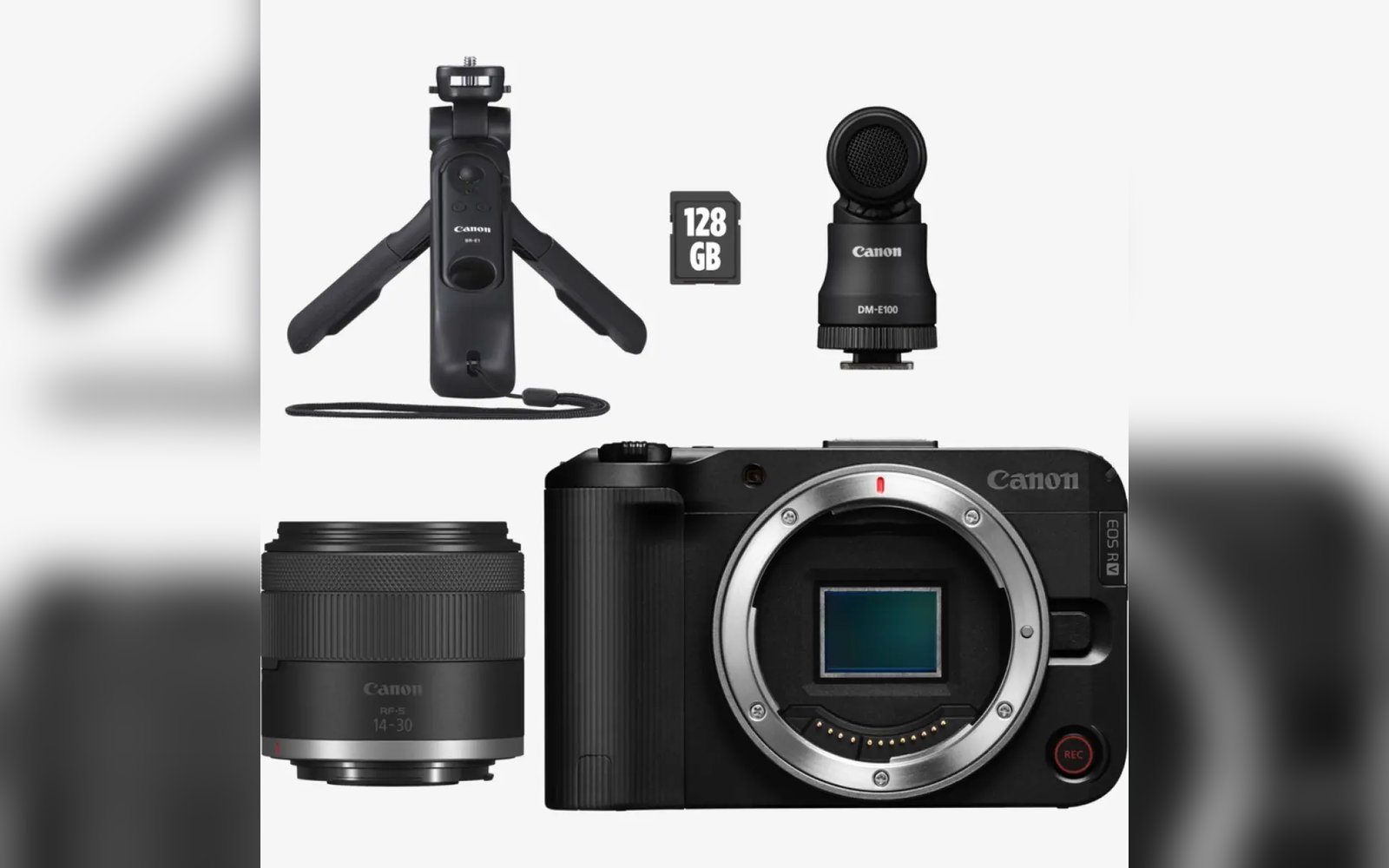 Canon EOS R50 V with RF-S 14-30mm PZ lens, a compact mirrorless camera built for content creators, offering high-quality video and photos, wide-angle zoom, fast autofocus, smooth performance, and lightweight design ideal for vlogging and social media
