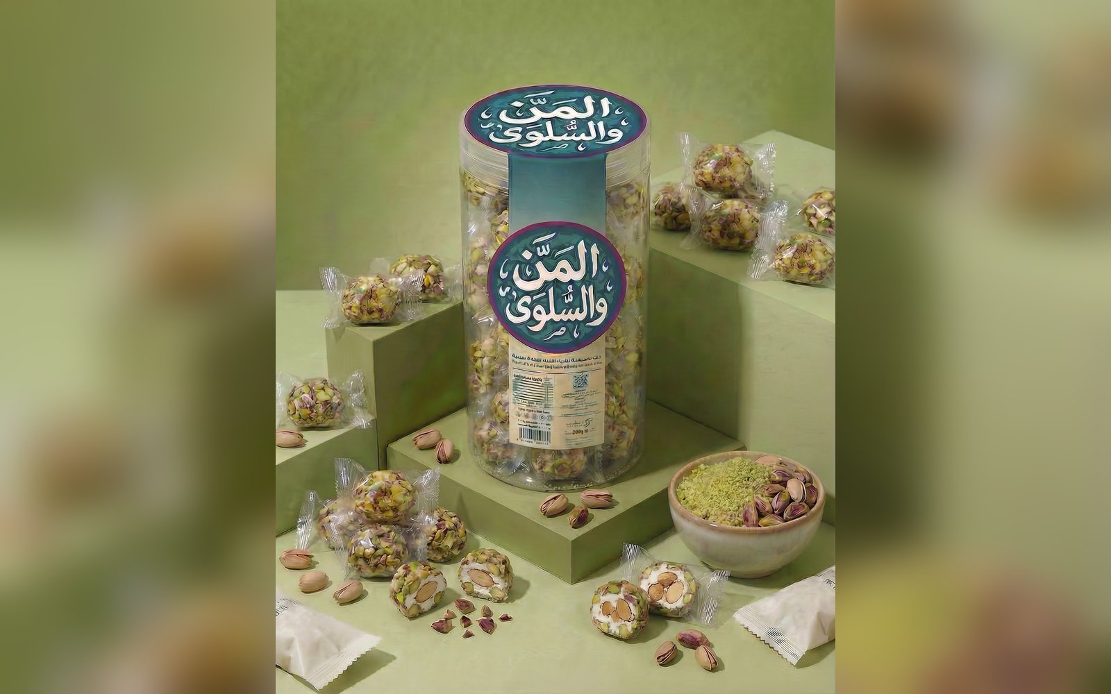 المن والسلوى بالفستق الحلبي