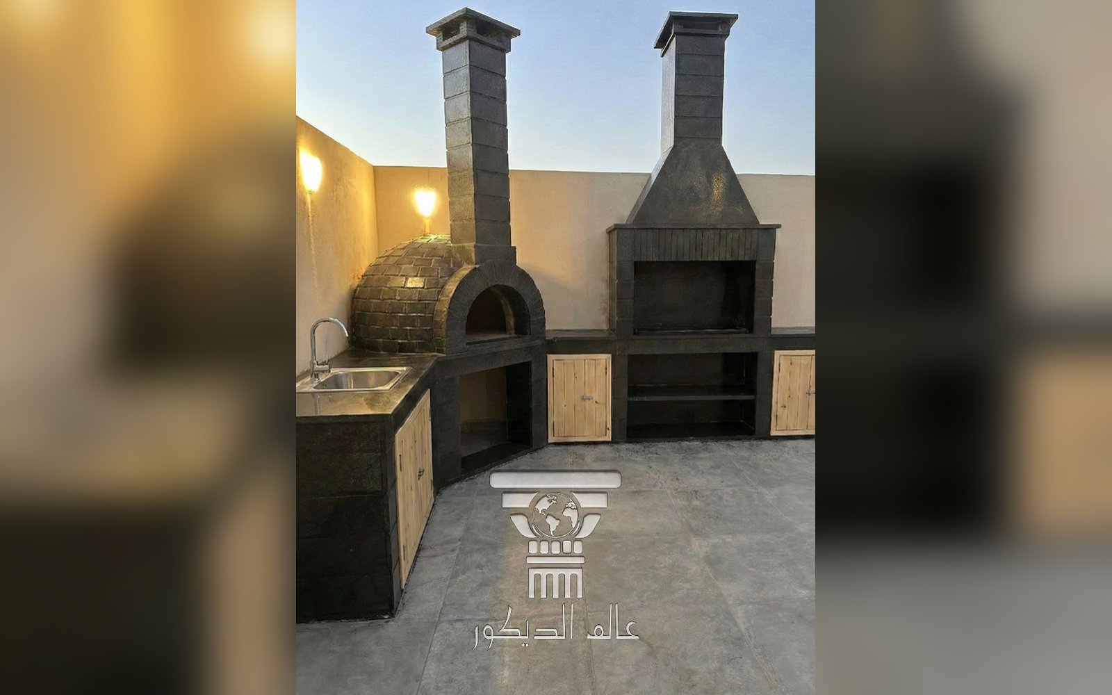 باربكيو مع فرن البيتزا