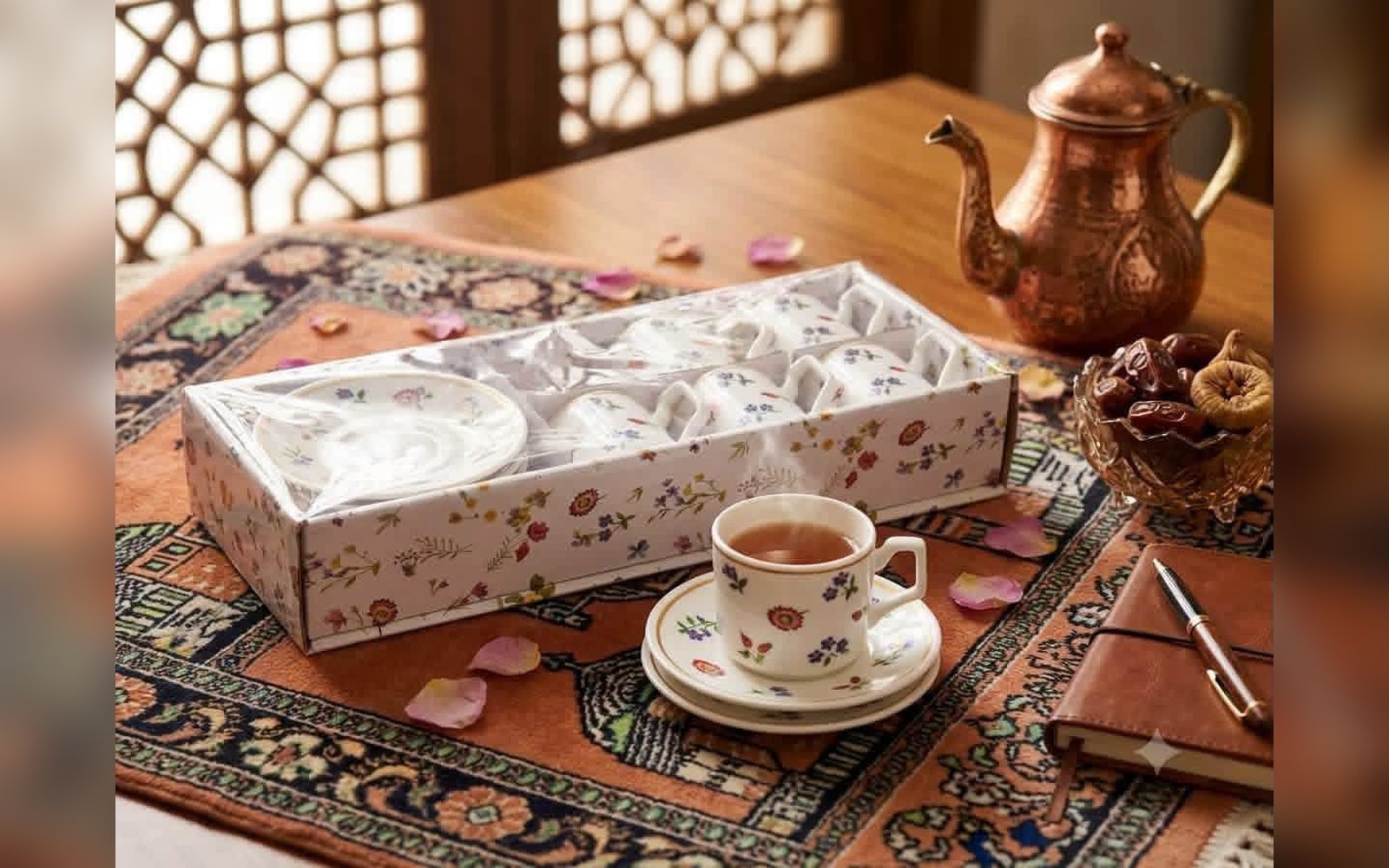 طقم فناجين قهوه مورد