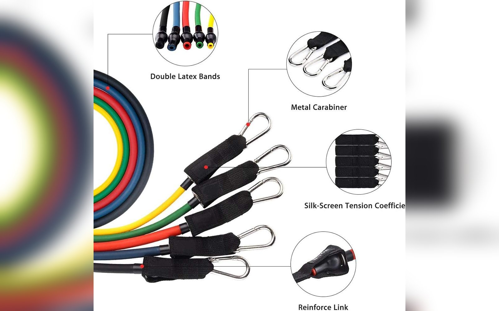 حبل مقاومة خماسي / Resistance Bands Set