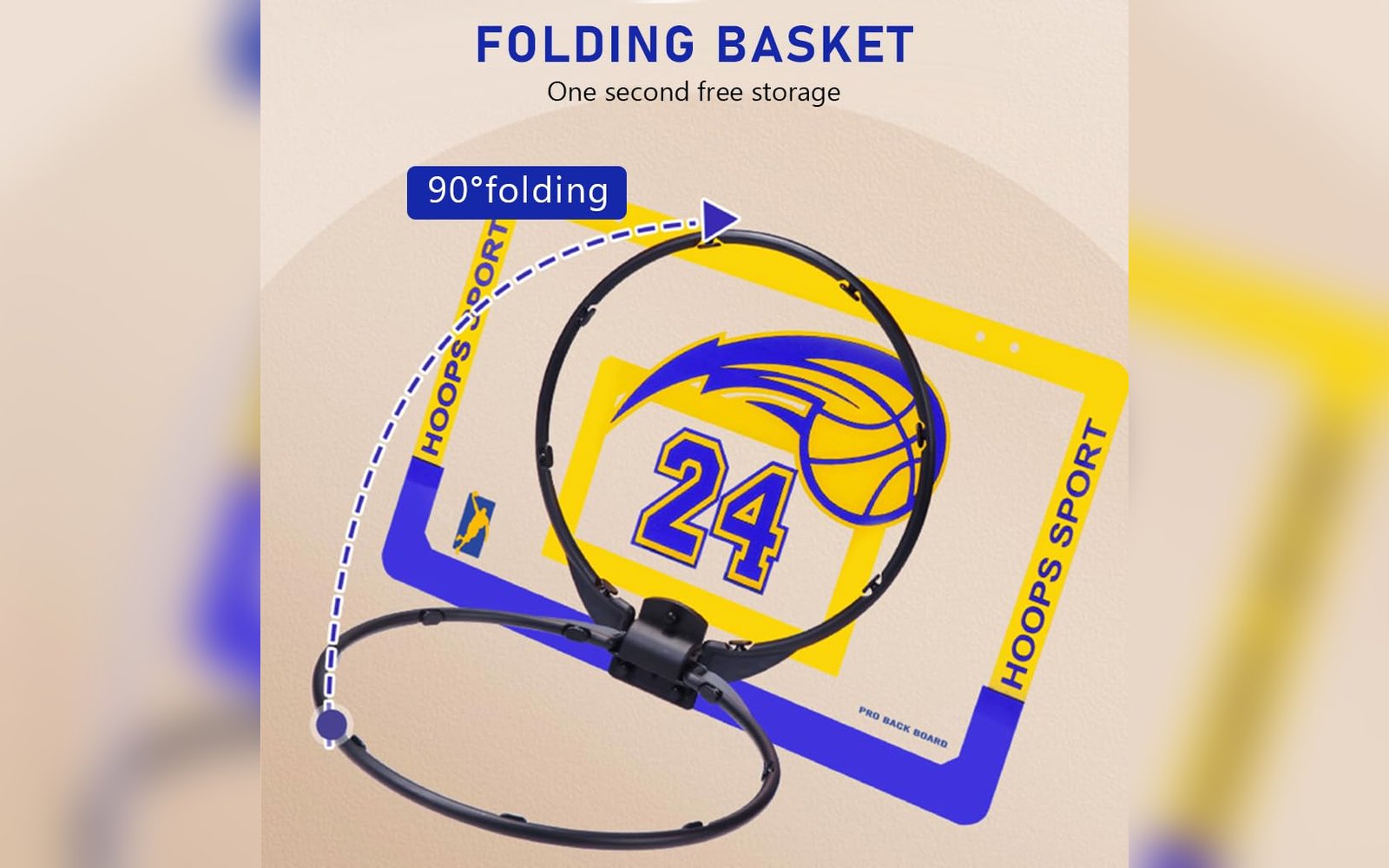 Wall Basketball Hoop & Basketball Set for Kids – Star Special Edition 40×26 CM
