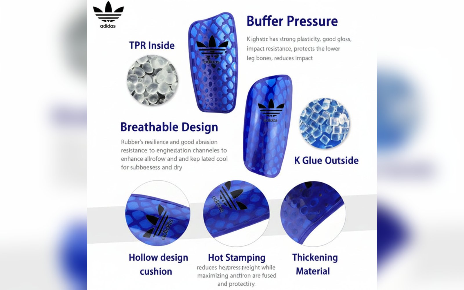 shin guard Adidas  - واقيات قدم