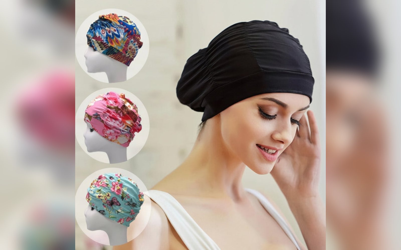 طاقية سباحة ستاتي / swim caps for women