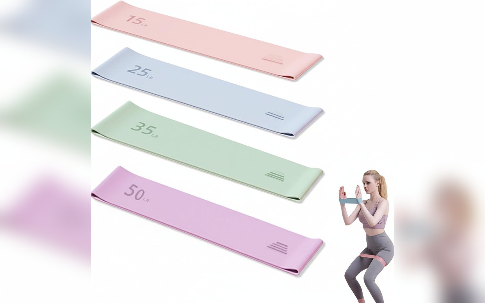 Resistance Training Tube Set of 4 - Exercise Band for Yoga & Fitness | أربطة تمرين مطاطية 4 قطع