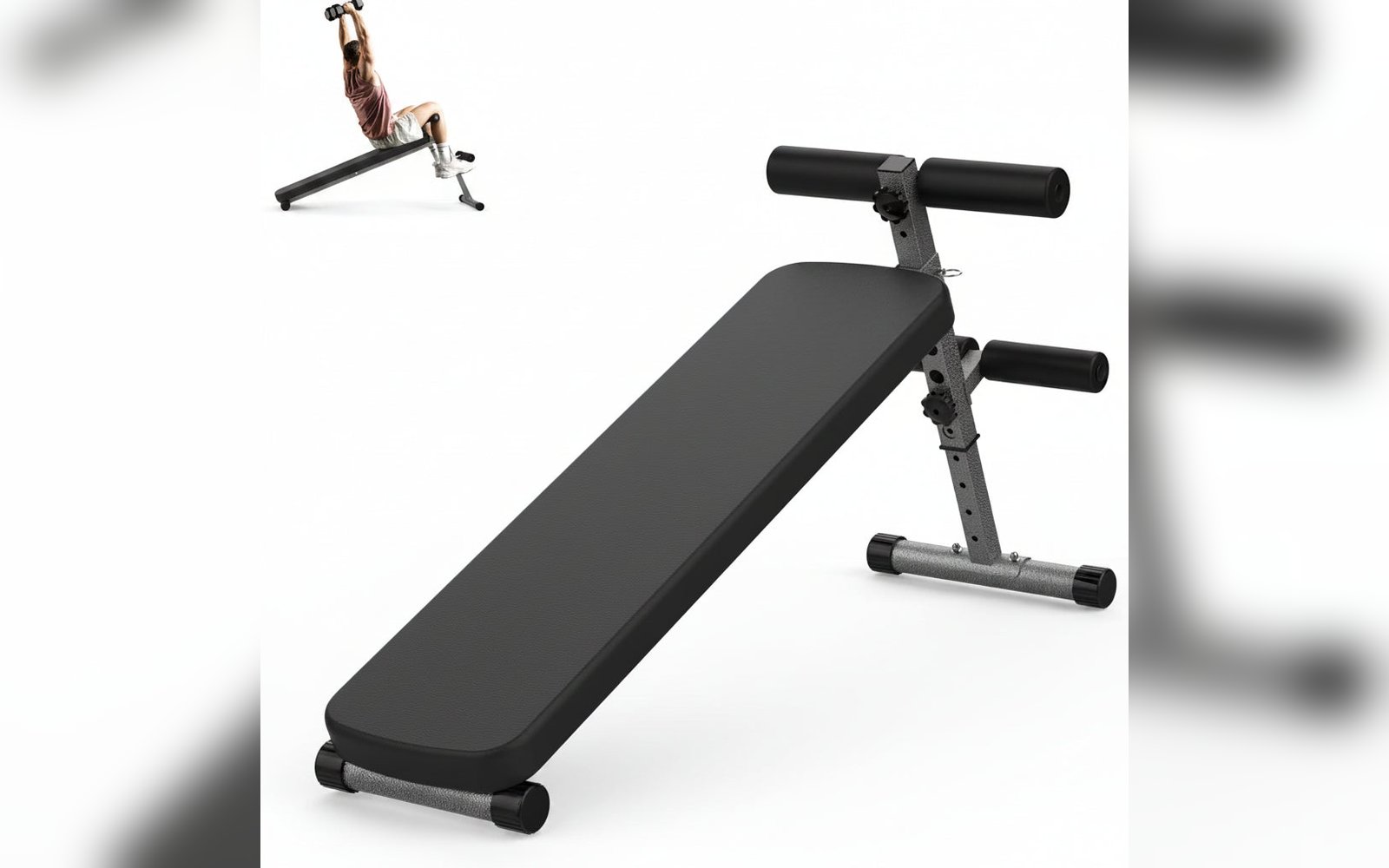 Bench with Reverse Crunch Handle - بنش حديد متحرك