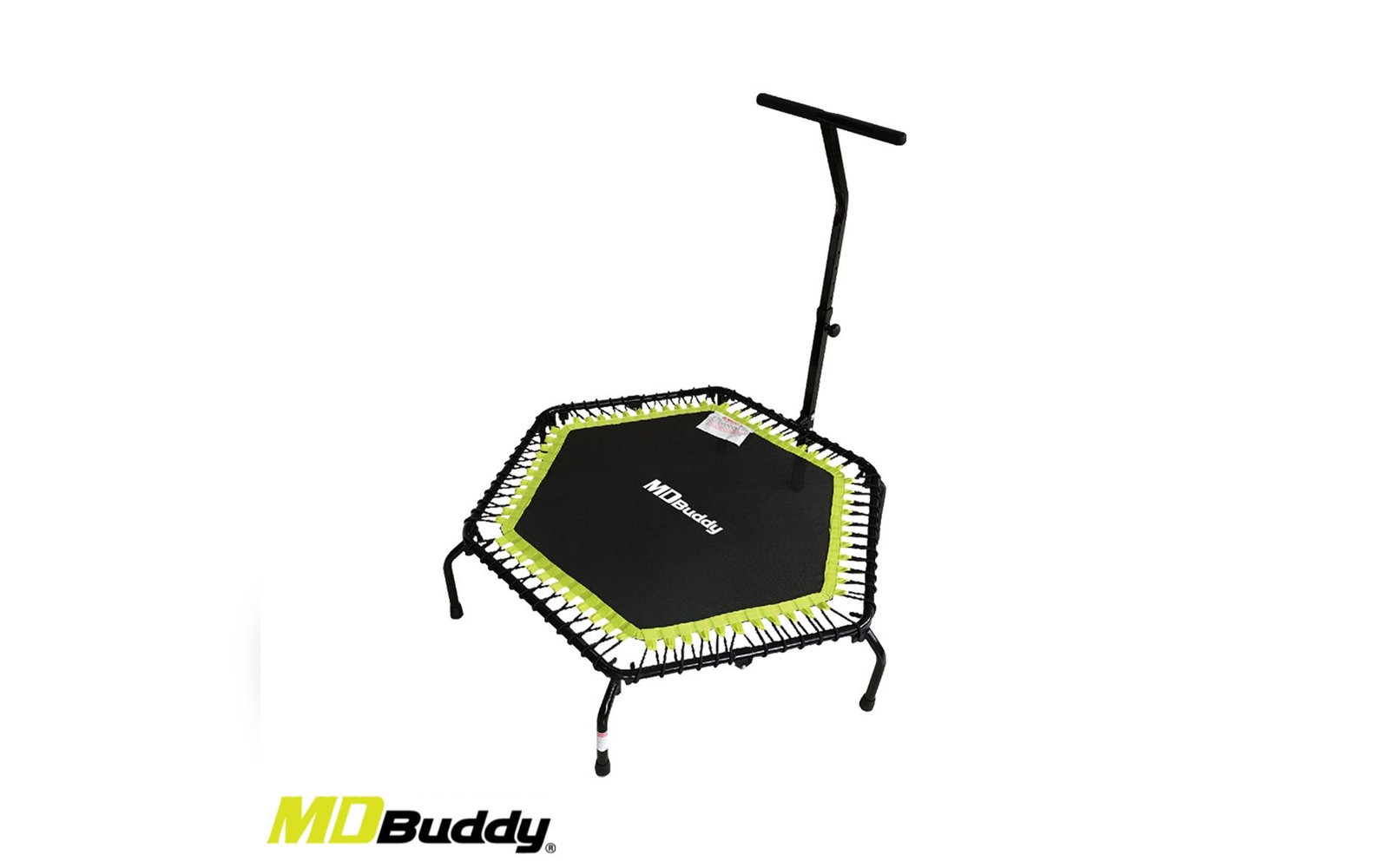 MDBuddy Fitness Trampoline with Adjustable Handrail