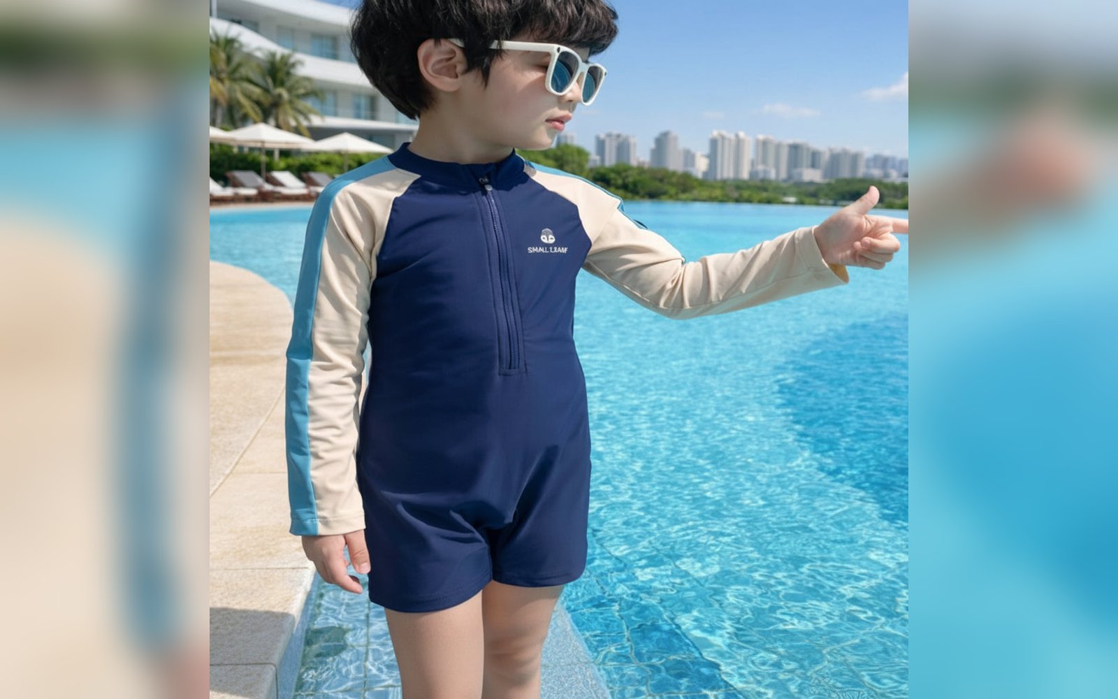 one-piece swimwear for kids/ مايوة اطفال