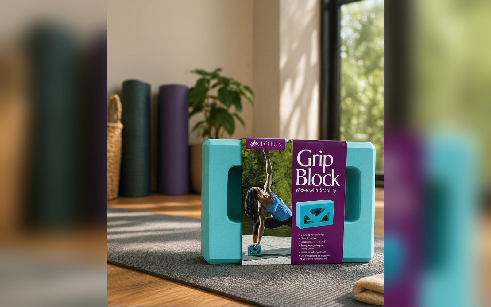 Yoga block with grip - يوجا بلوك مع مقبض