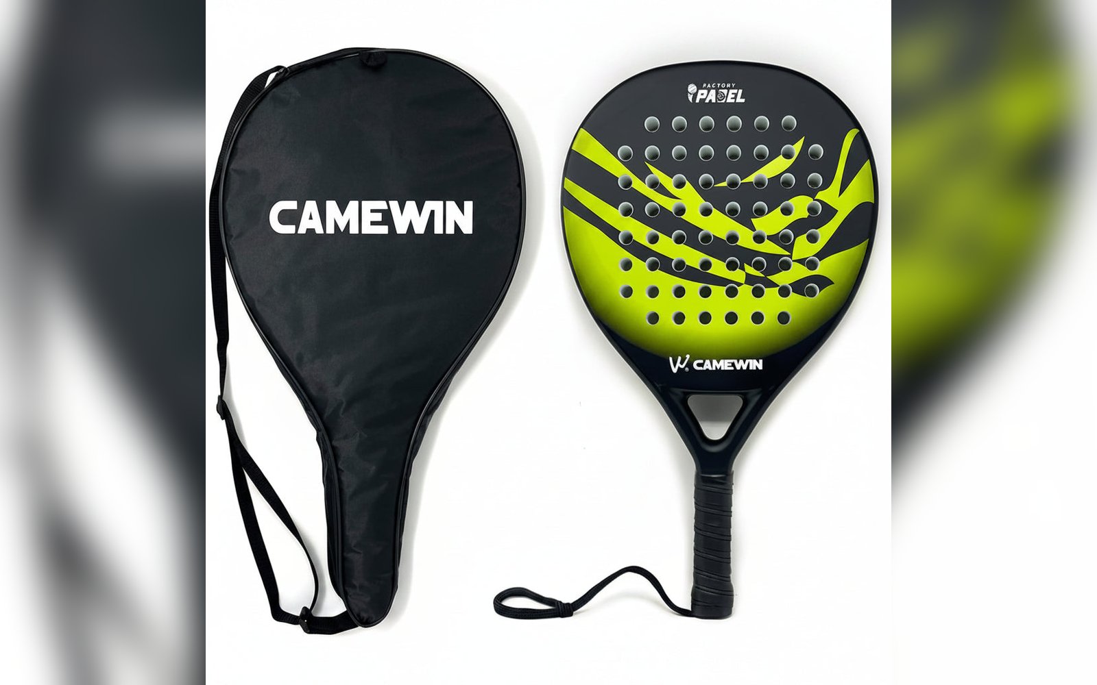 Camewin Padel Tennis Racket Carbon Fiber Diamond Shape with Bag Included (365g)