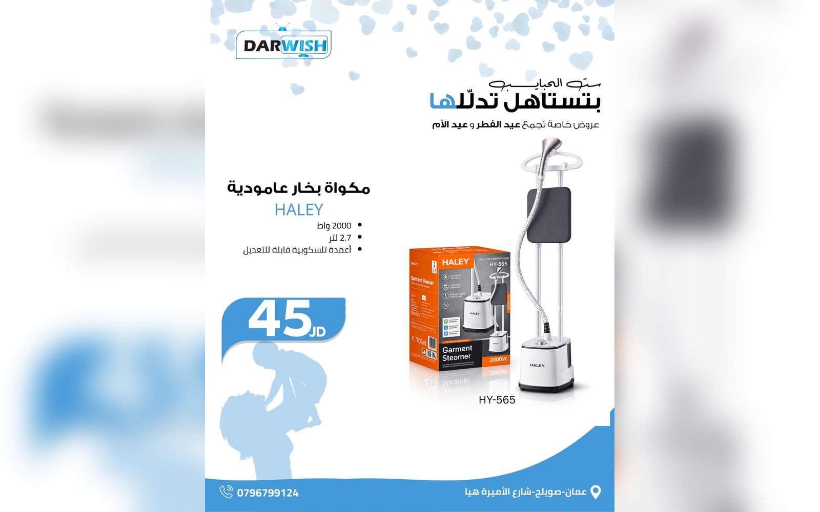 مكواة بخار عامودية HALEY