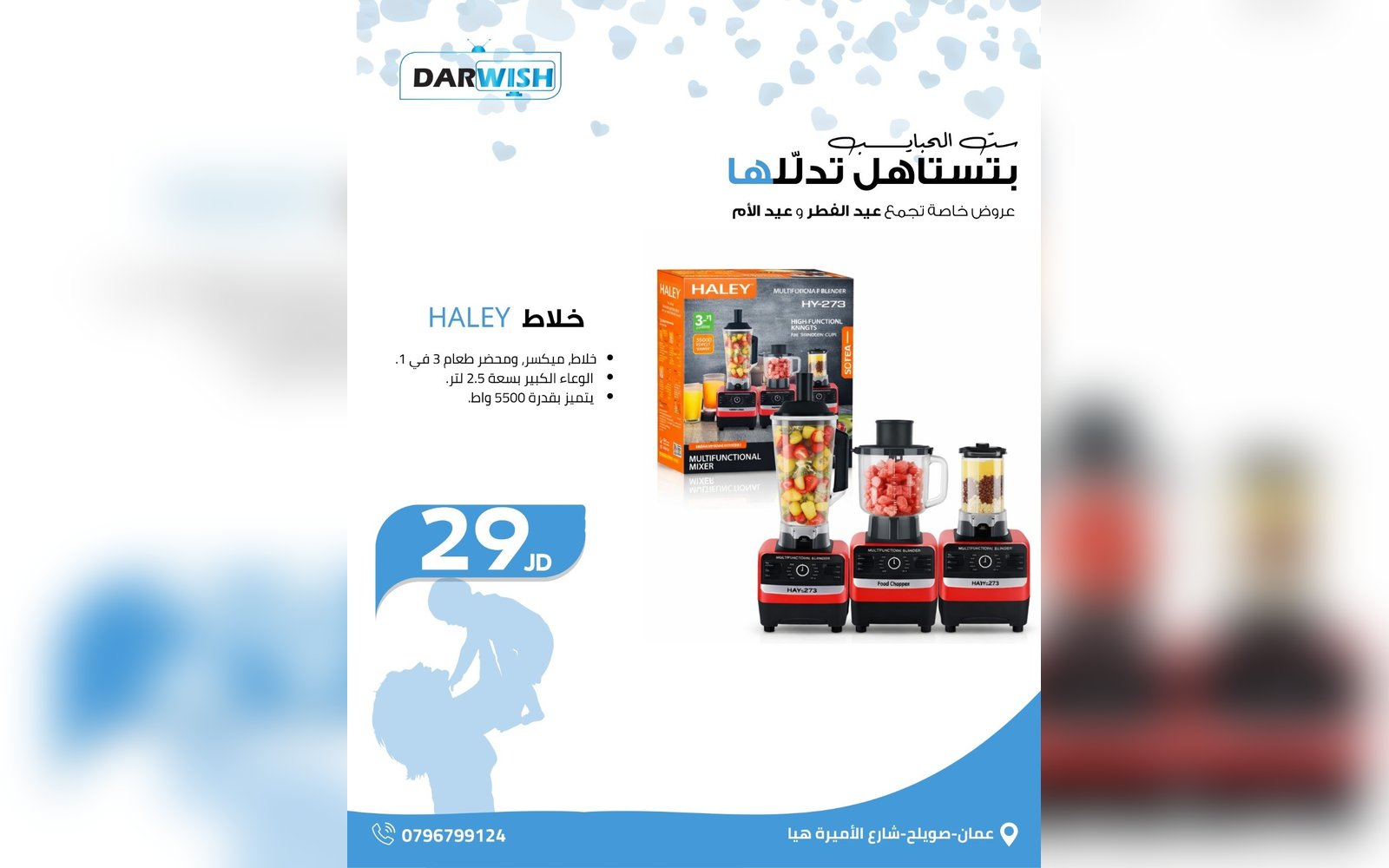 خلاط صناعي HALEY 3×1