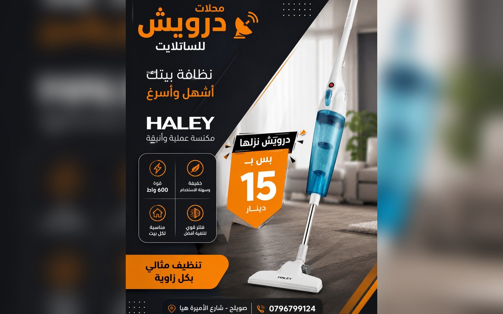 مكنسة HALEY العملية والأنيقة
