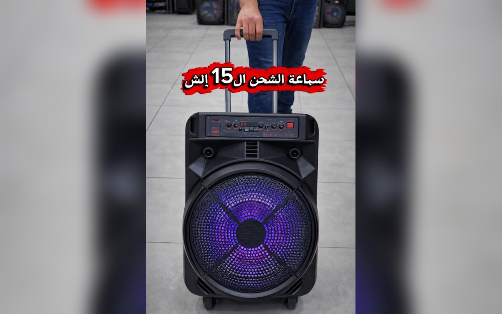 سماعة شحن 15 انش مع مايكروفون لا سلكي عدد2