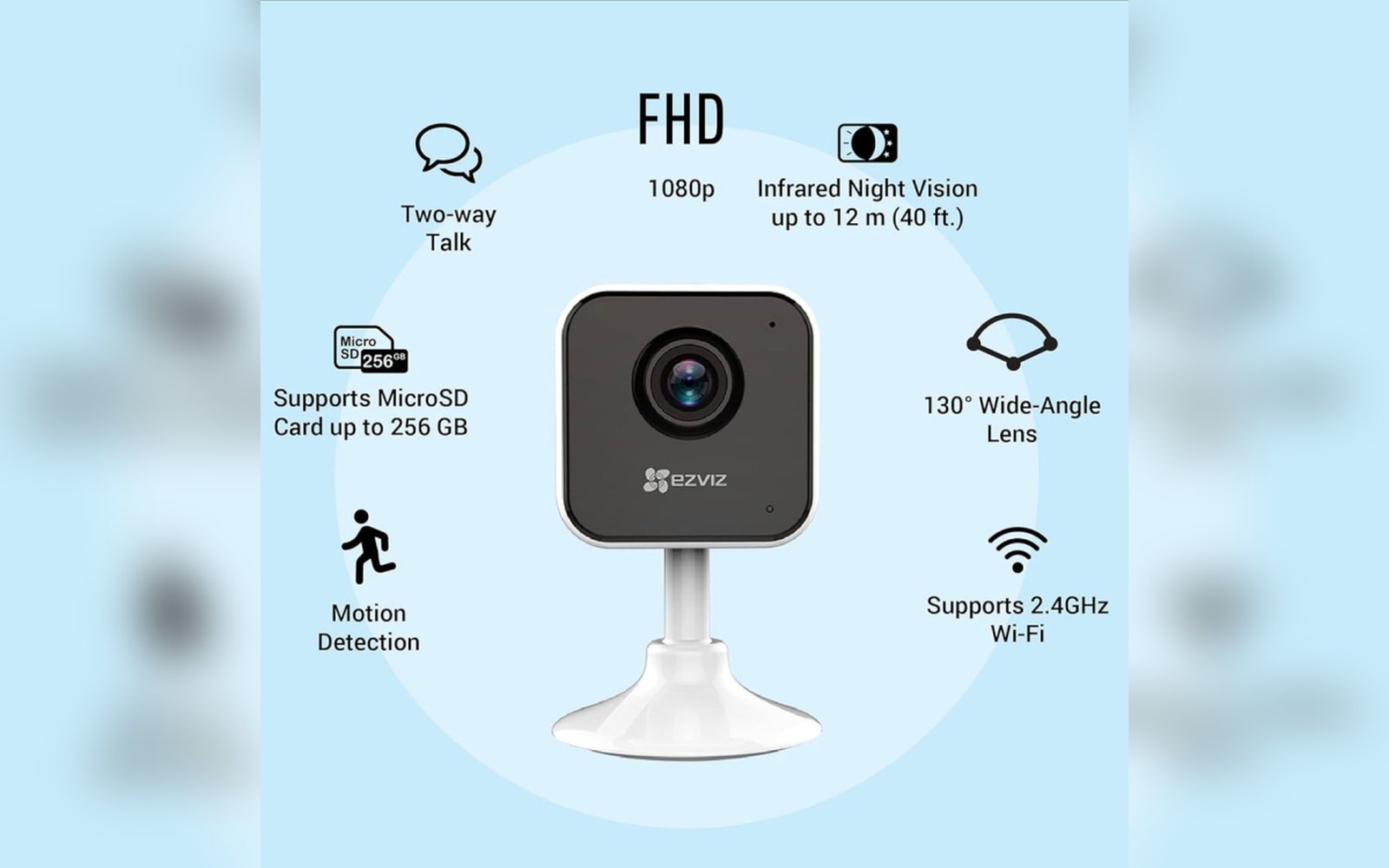 كاميرا مراقبة واي فاي داخلي H1c 2MP بدعم NRR EZVIZ