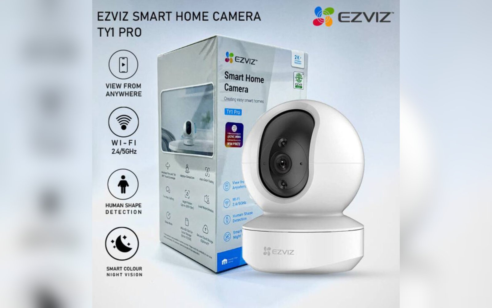 كاميرا مراقبة واي فاي داخلي H6c pro تحكم دوران 360 درجة 4MP EZVIZ