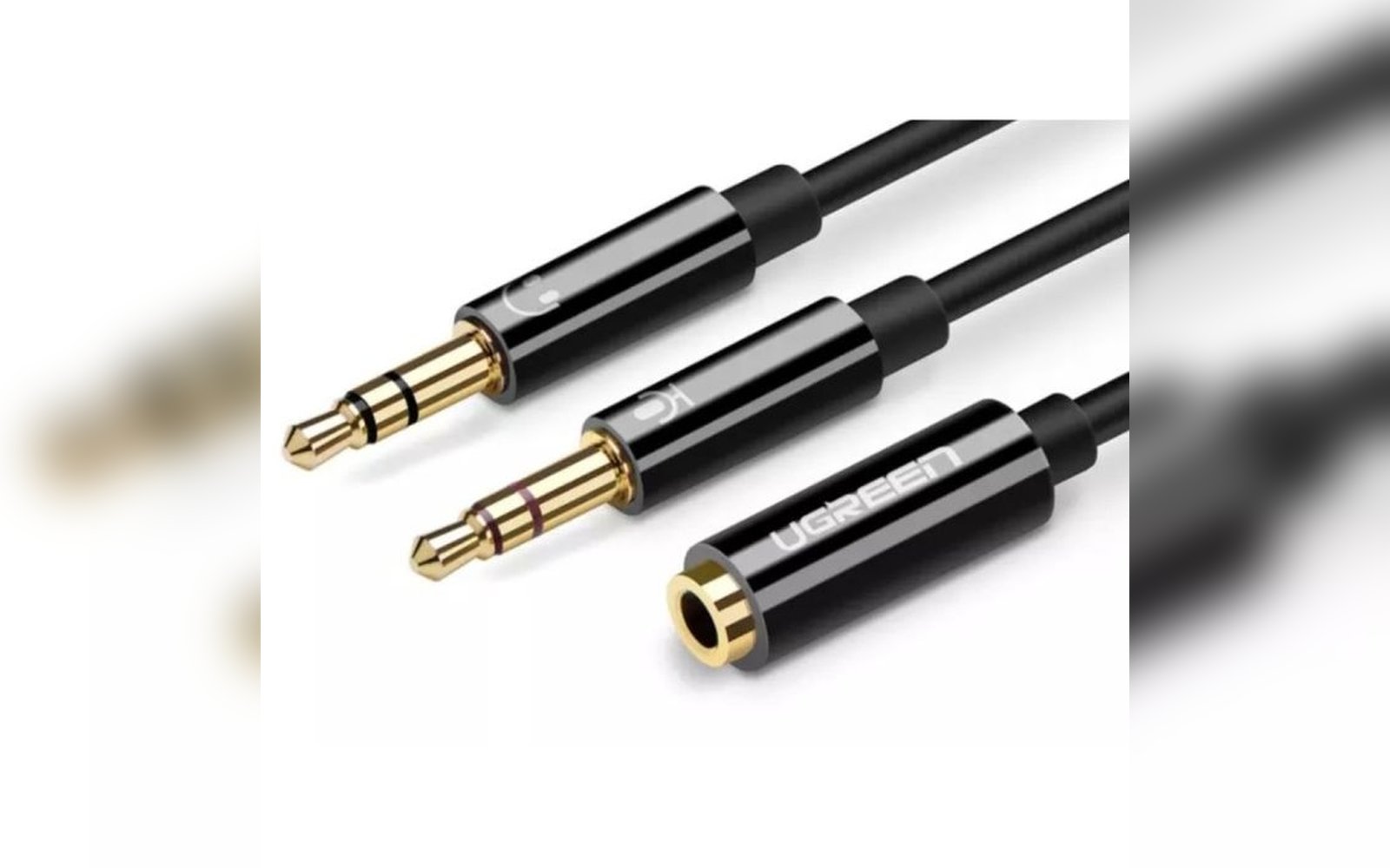 وصلة UGREEN 3.5mm Female to 2 Male