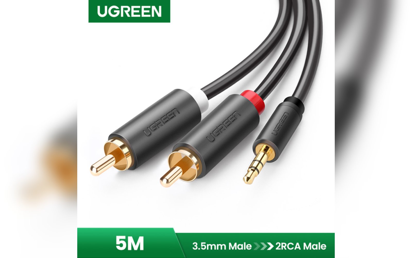 وصلة UGREEN 3.5mm Male to 2RCA 5M