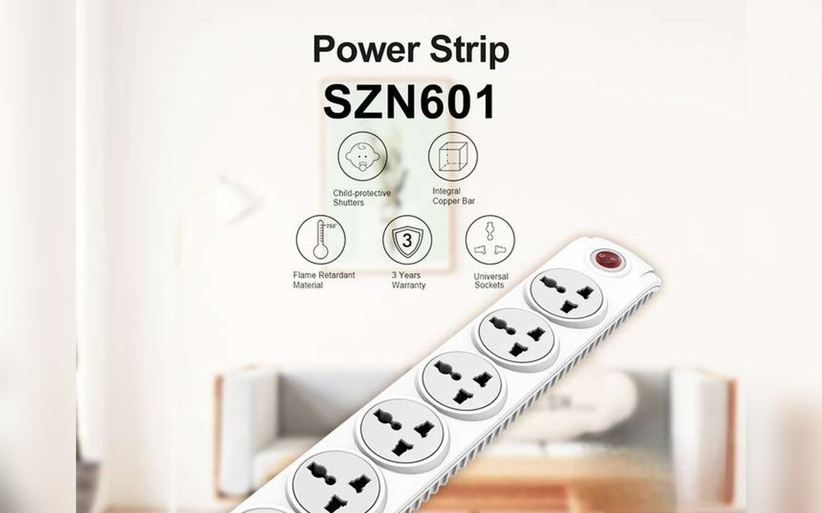 وصلت كهرباء SZN601   Huntkey 3M اصلي