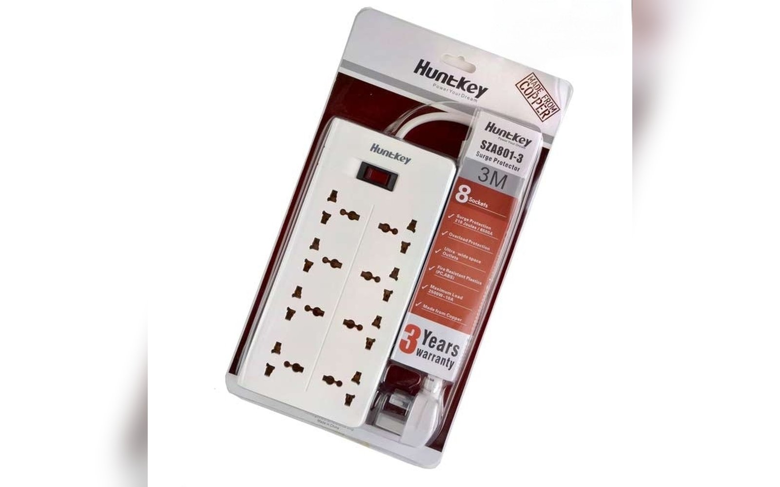 وصلت كهرباء Huntkey 3M SZA801-3