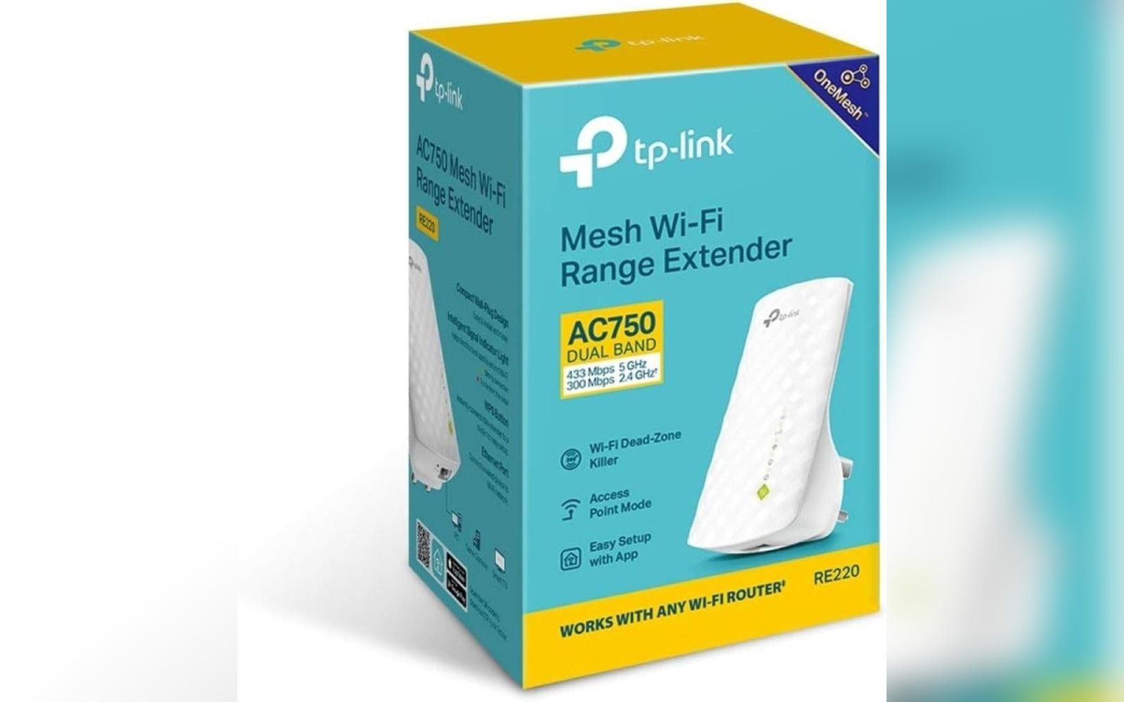 Extender tp-link Mesh wi-fi. AC750. 433 5GHz 2.4 300GHz