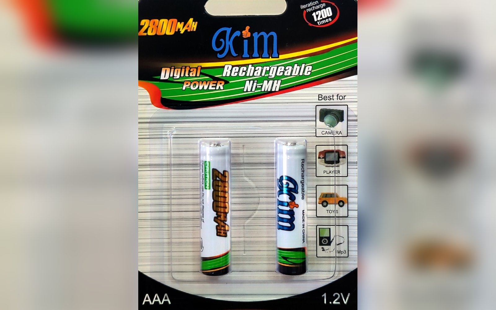 بطارية AAA 1.2V شحن