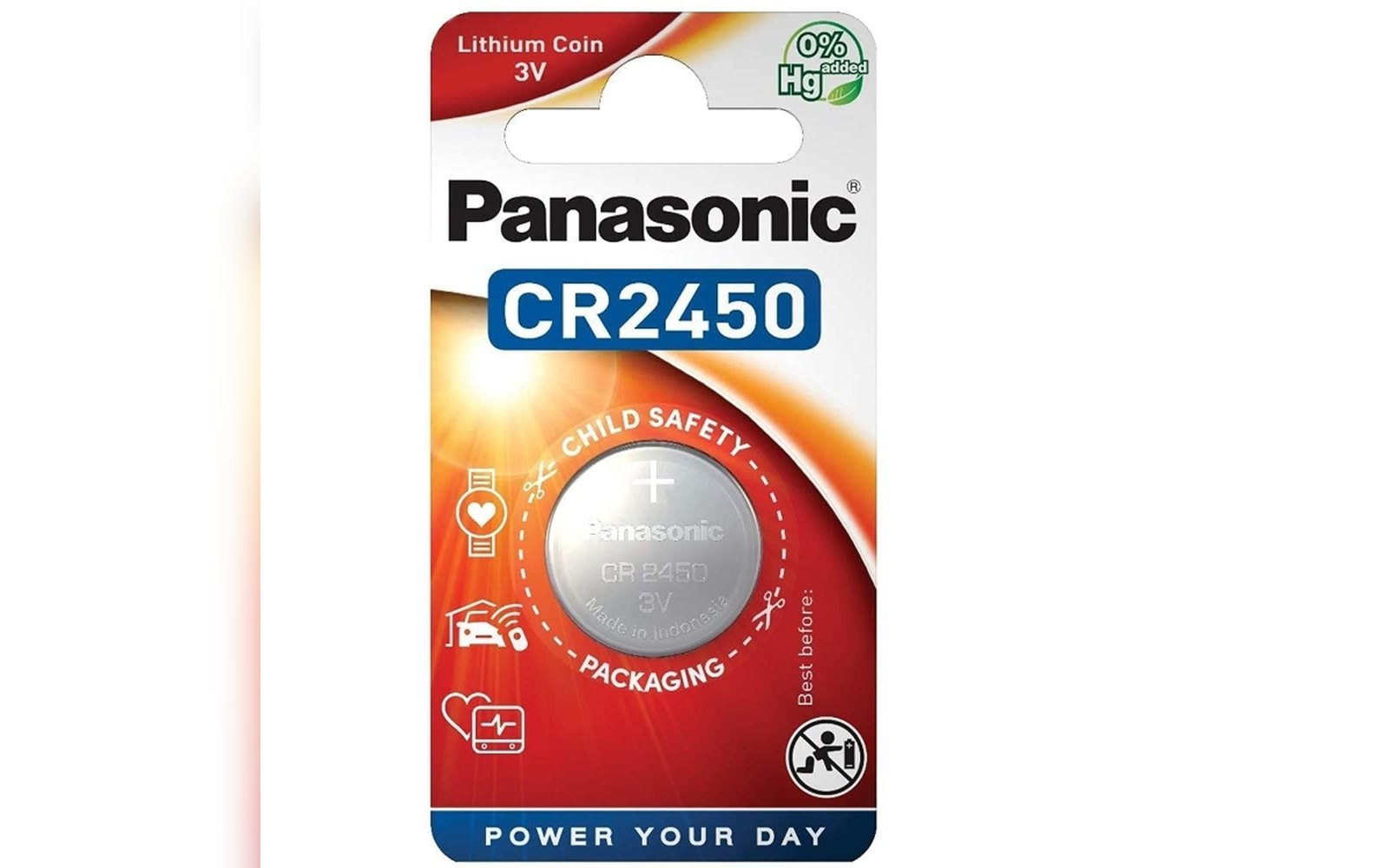 بطارية مفتاح سيارة CR2450 Panasonic اصلي