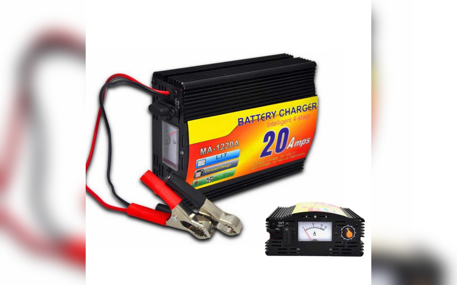 شاحن بطارية 12v فولت بقدرة 20 امبير