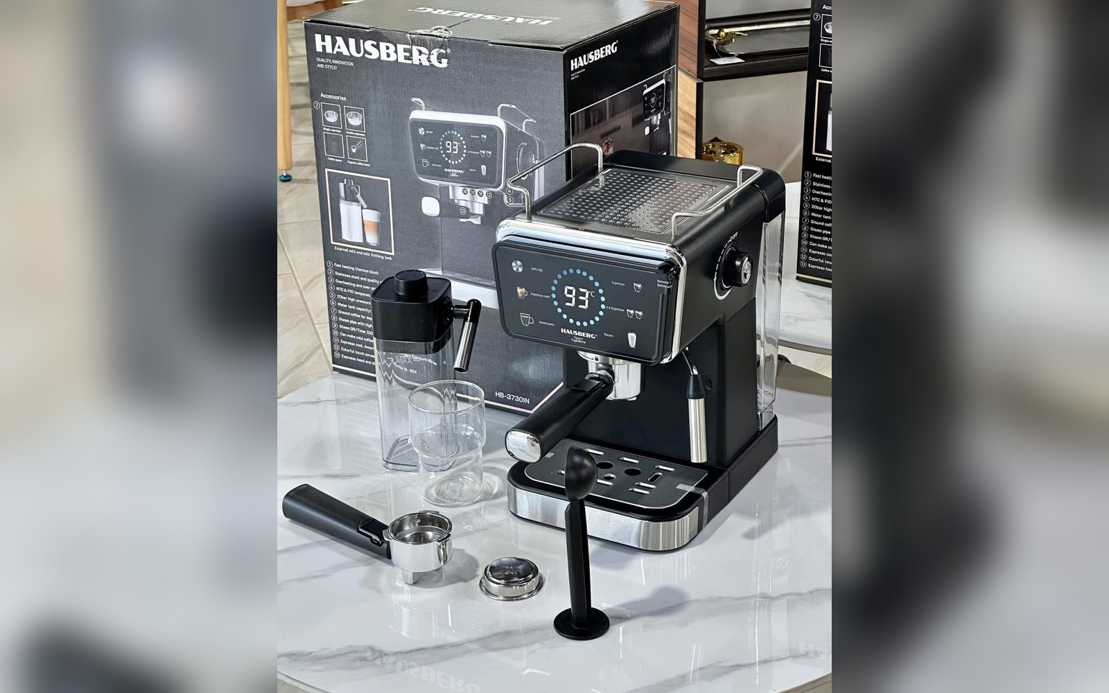 ماكينة قهوة اسبريسو 8 في 1 احترافية من HAUSBERG