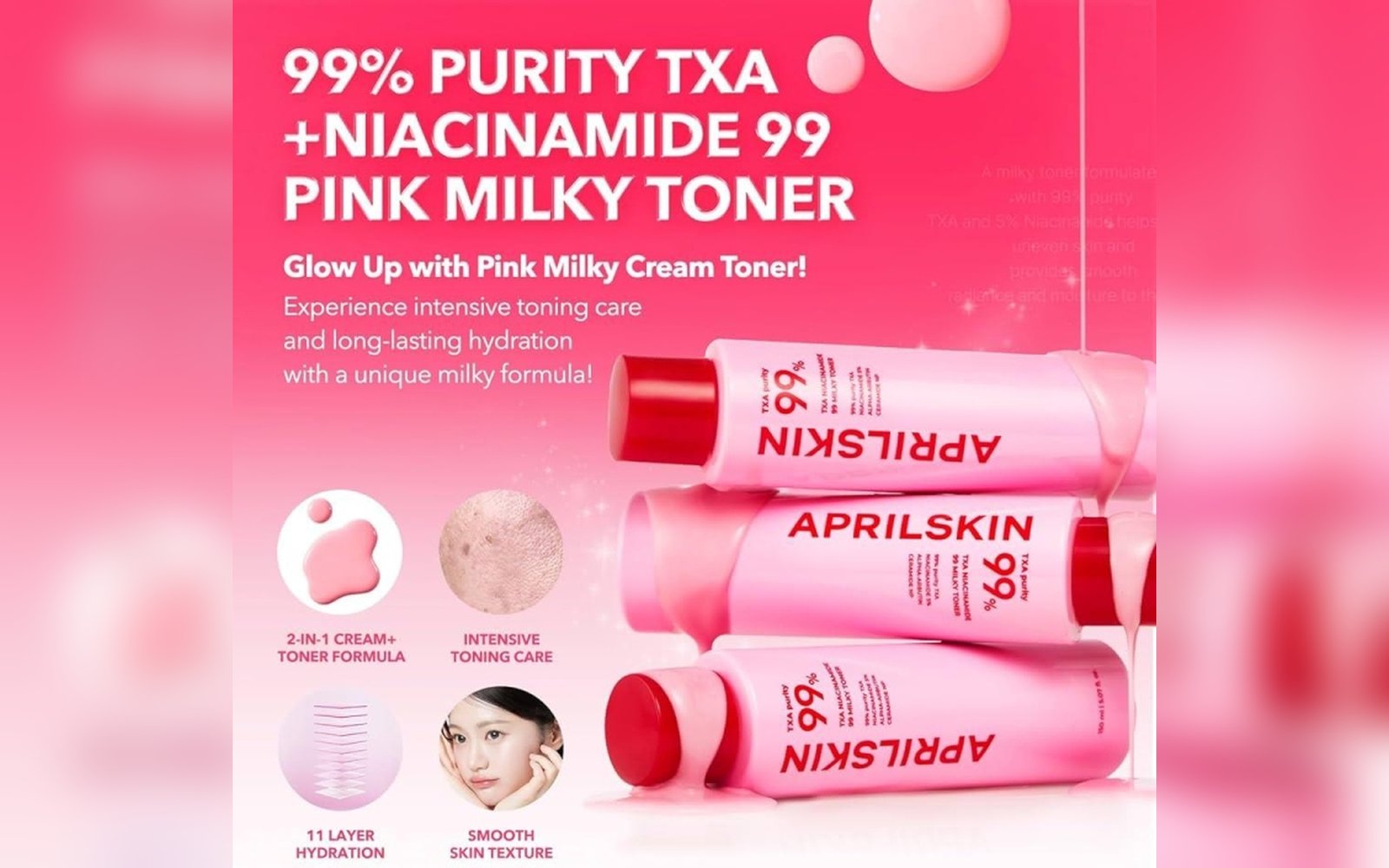 APRILSKIN - TXA Niacinamide 99 Milky Toner أبريلسكين - تونر حليبي TXA نياسيناميد