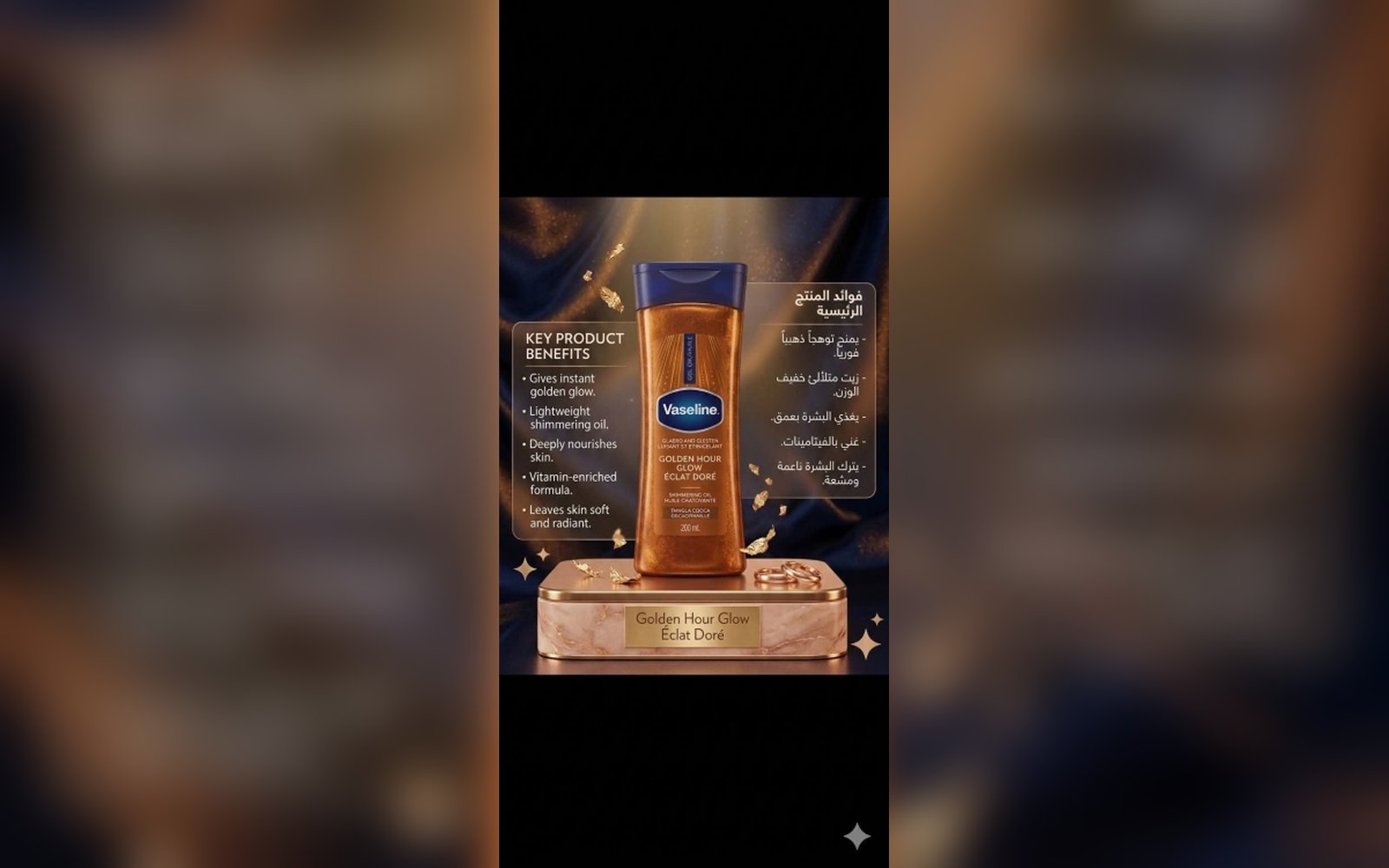 الإصدار الجديد من Vaseline Glow oils