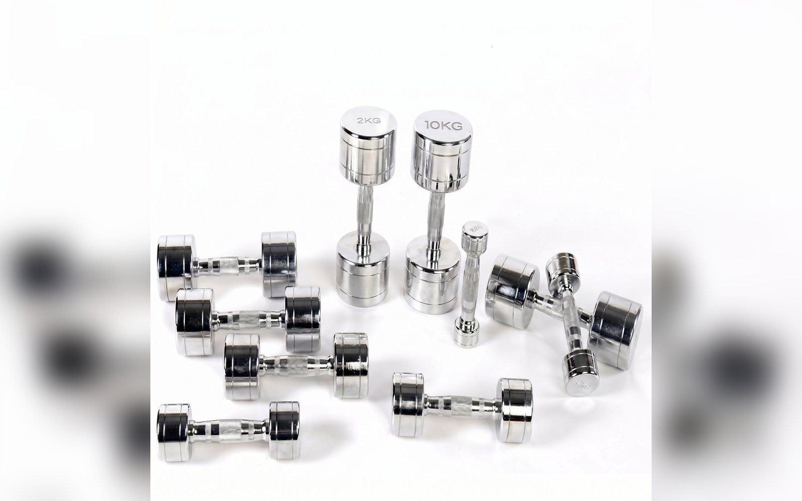 دامبلز ستانليس (Stainless Steel Dumbbells)  - زوج 1KG