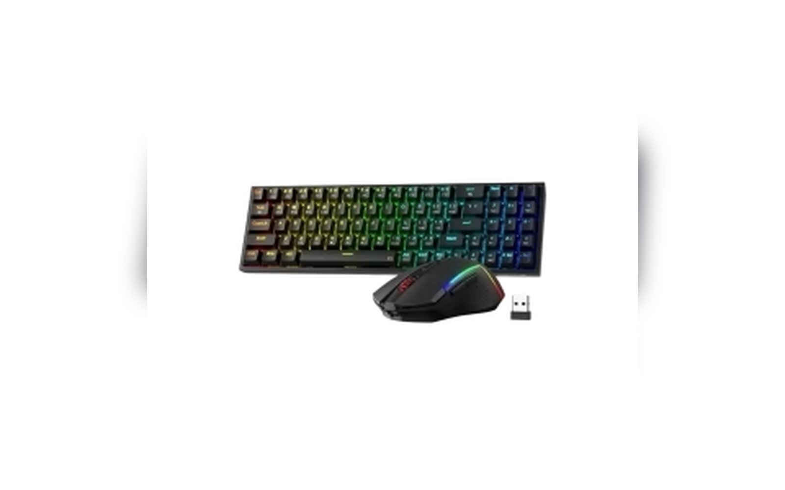 مجموعة لوحة مفاتيح وماوس الألعاب Redragon S136 - حزمة ميكانيكية لاسلكية بإضاءة RGB