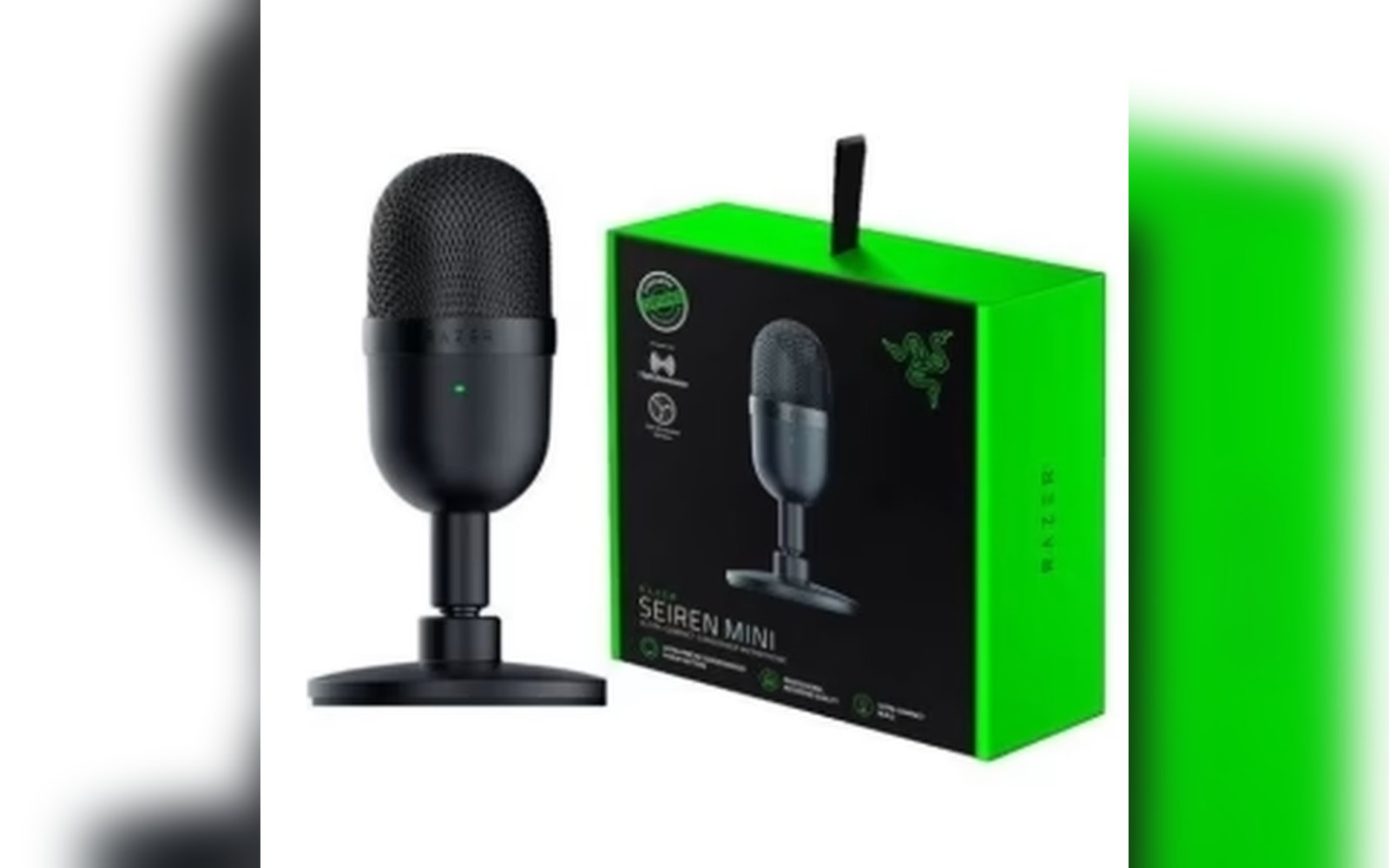 ميكروفون Razer Seiren Mini USB المكثف، أسود - صغير الحجم بجودة استوديو