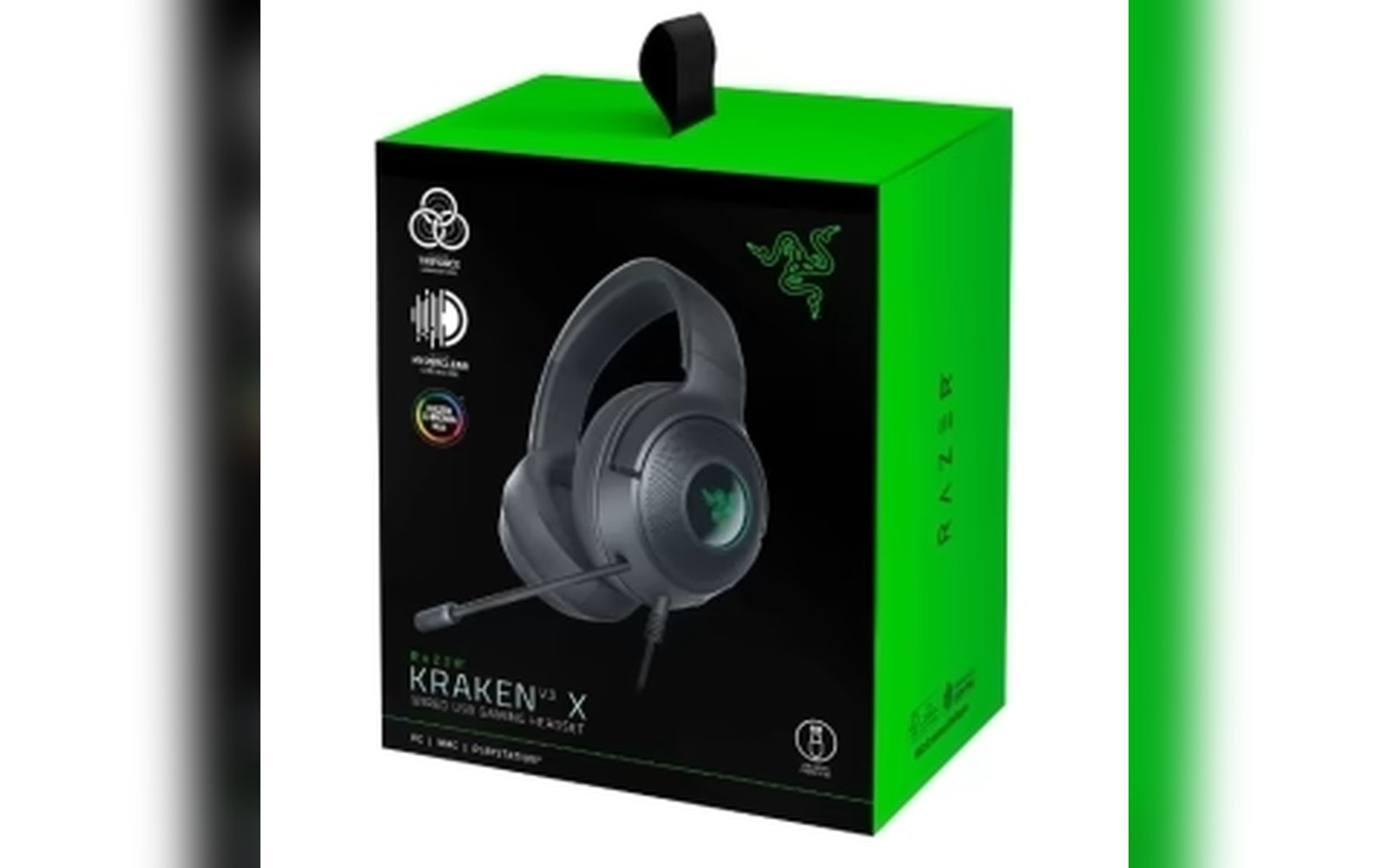 سماعة الألعاب السلكية Razer Kraken V3 X – صوت محيطي 7.1