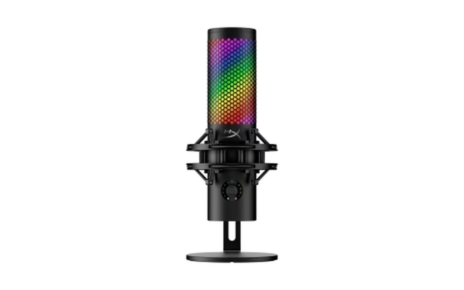 ميكروفون مكثف USB من نوع HyperX QuadCast S RGB باللون الأسود
