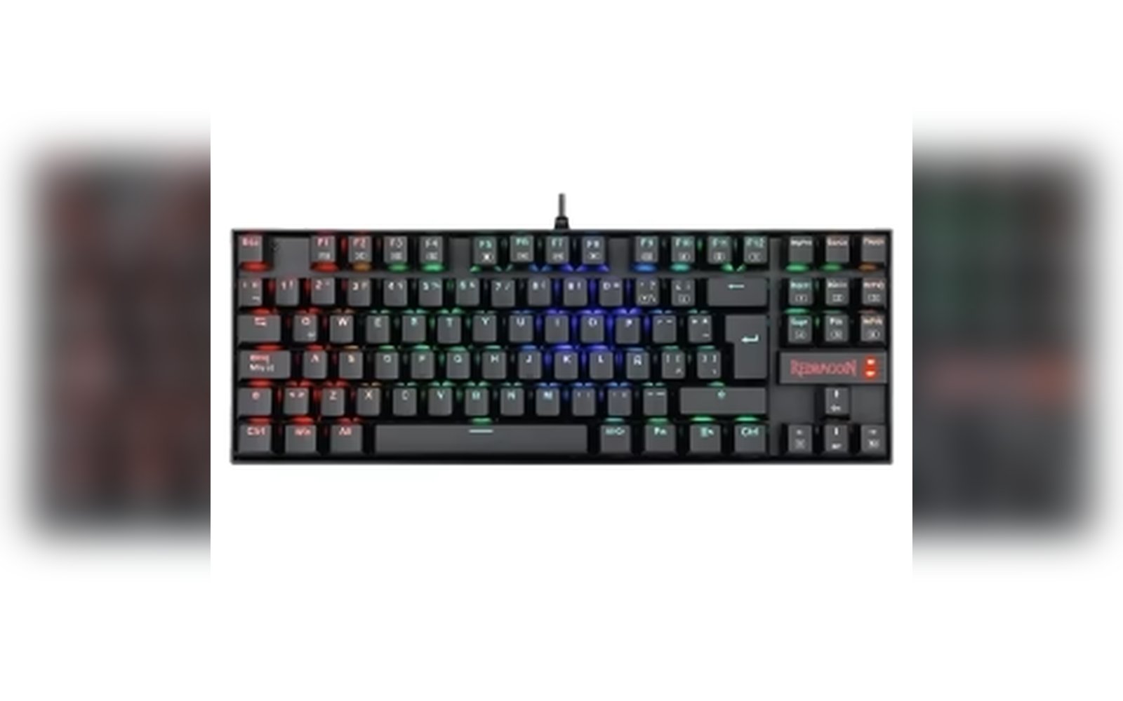 لوحة مفاتيح الألعاب الميكانيكية السلكية Redragon K552 - Elite، مزودة بإضاءة خلفية RGB وتصميم TKL صغير الحجم