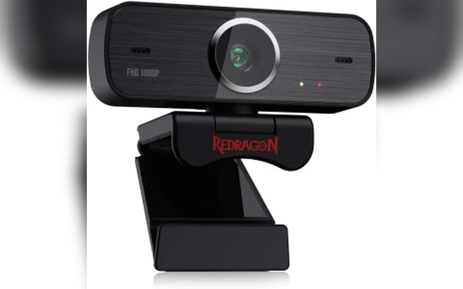 كاميرا ويب Redragon GW800 بدقة 1080 بكسل مع ميكروفون مزدوج مدمج، دوران 360 درجة - كاميرا ويب للكمبيوتر عبر منفذ USB 2.0 لبرنامج Skype - 30 إطارًا في الثانية للدورات التدريبية عبر الإنترنت ومؤتمرات الفيديو والبث المباشر
