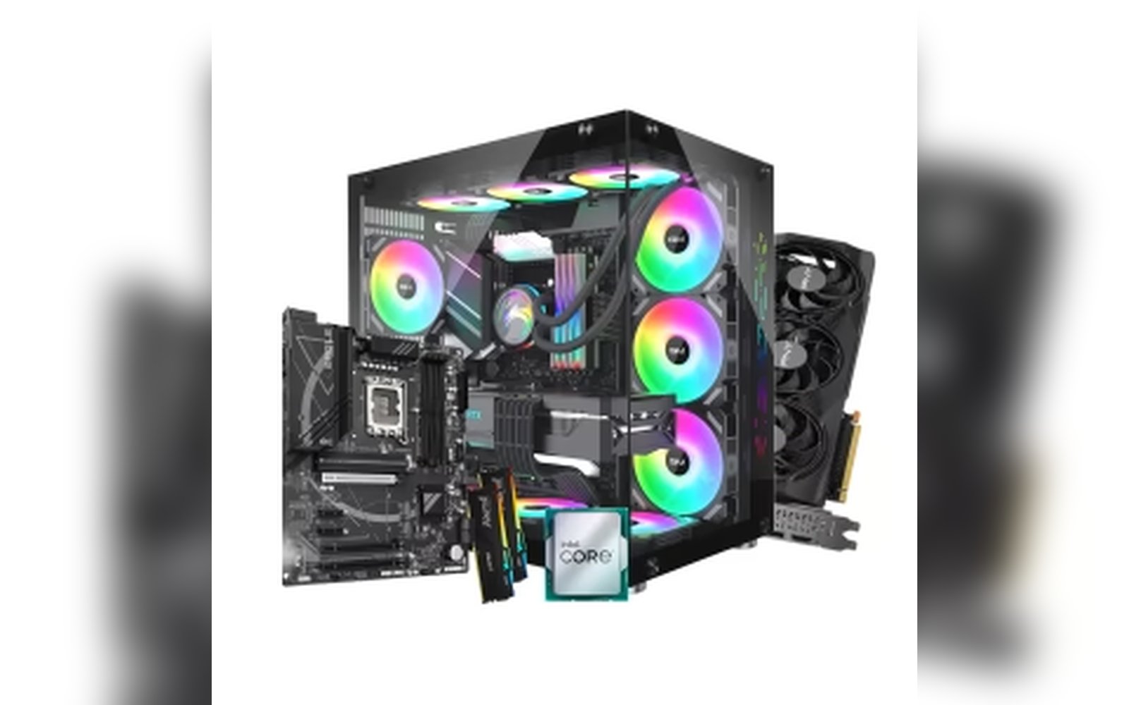 جهاز كمبيوتر للألعاب – معالج Intel Core i7 14700F + بطاقة رسومات RTX 5070 بسعة 12 جيجابايت