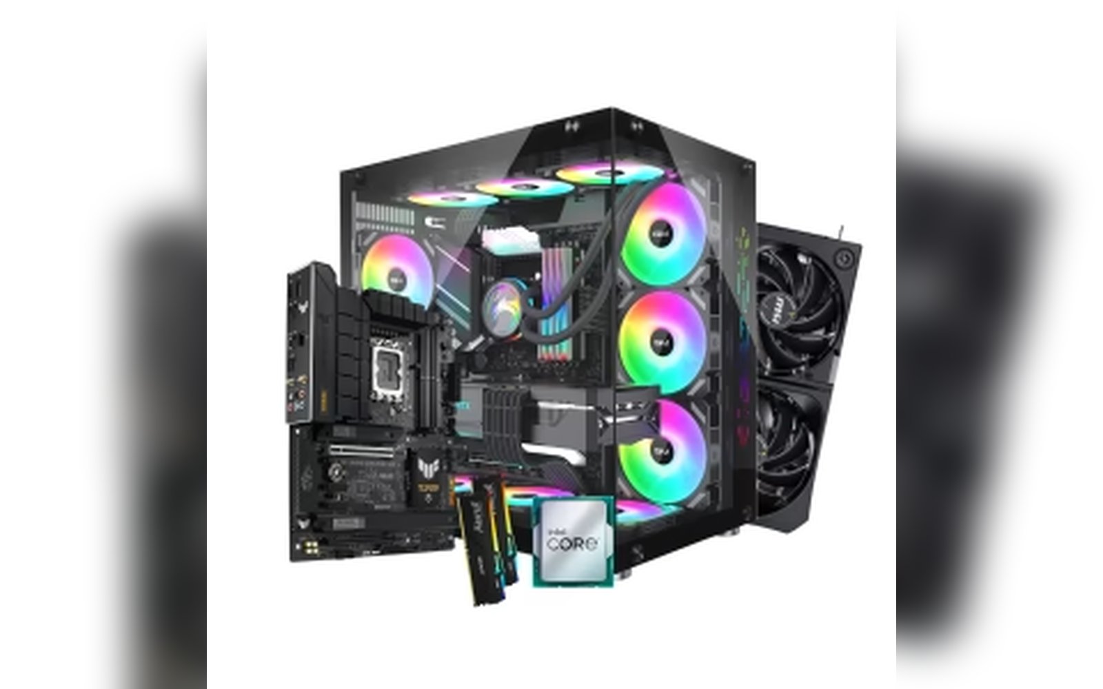 جهاز كمبيوتر للألعاب – معالج Intel Core i7 12700F + بطاقة رسومات RTX 5070 بسعة 12 جيجابايت