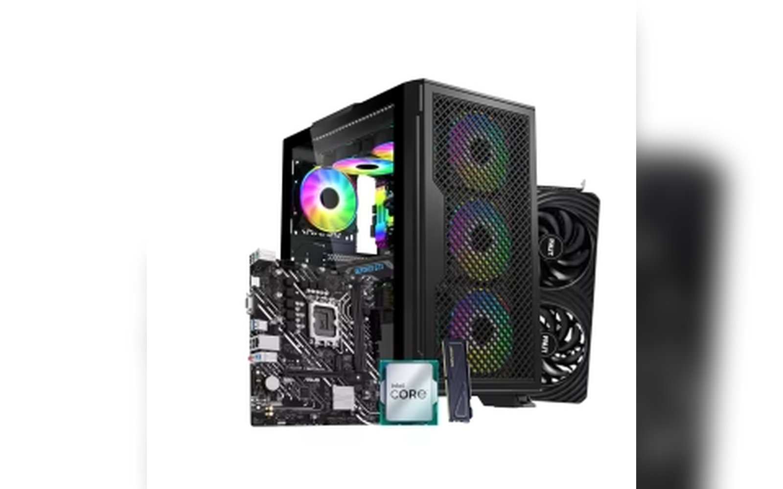 جهاز كمبيوتر للألعاب – معالج Core i3 13100F + بطاقة رسومات RTX 5050 بسعة 8 جيجابايت