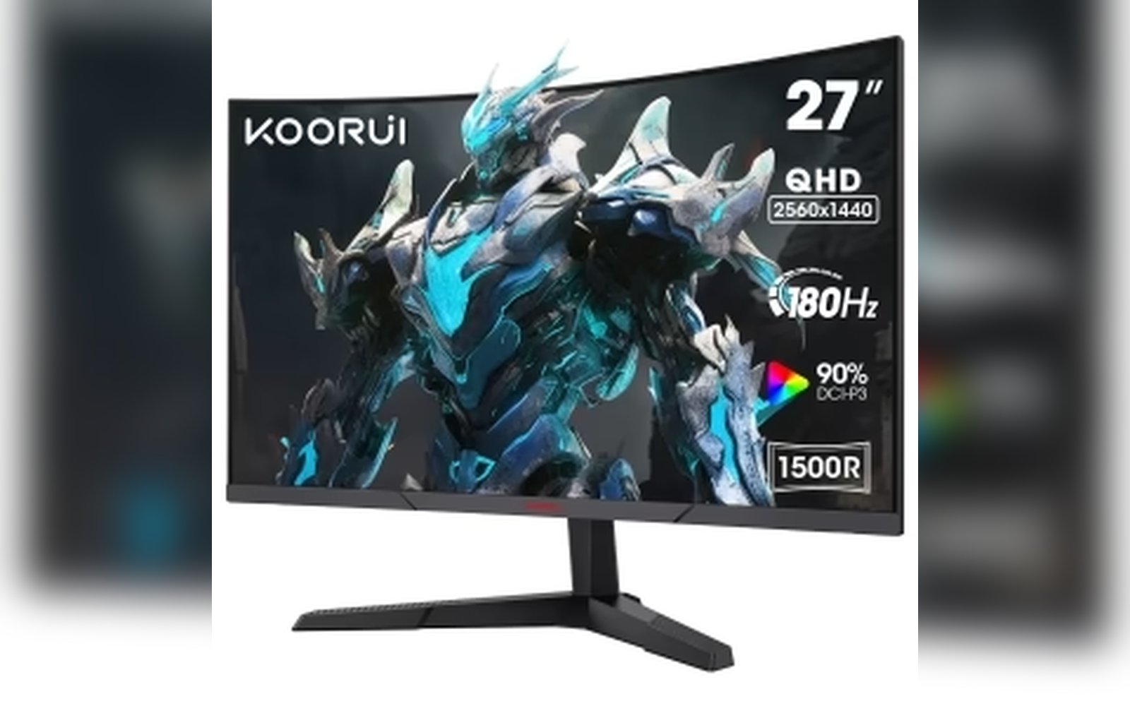 شاشة ألعاب منحنية من كوروي مقاس 27 بوصة، بدقة QHD R1500 ومعدل تحديث 180 هرتز 27E6QCA